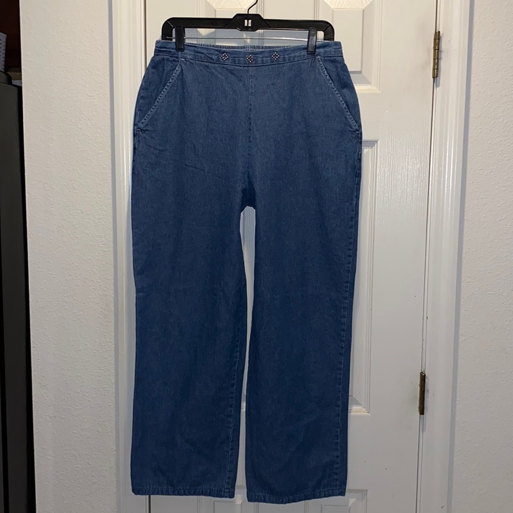 Better than basic by ACC elastic waist denim jeans size Large Petite